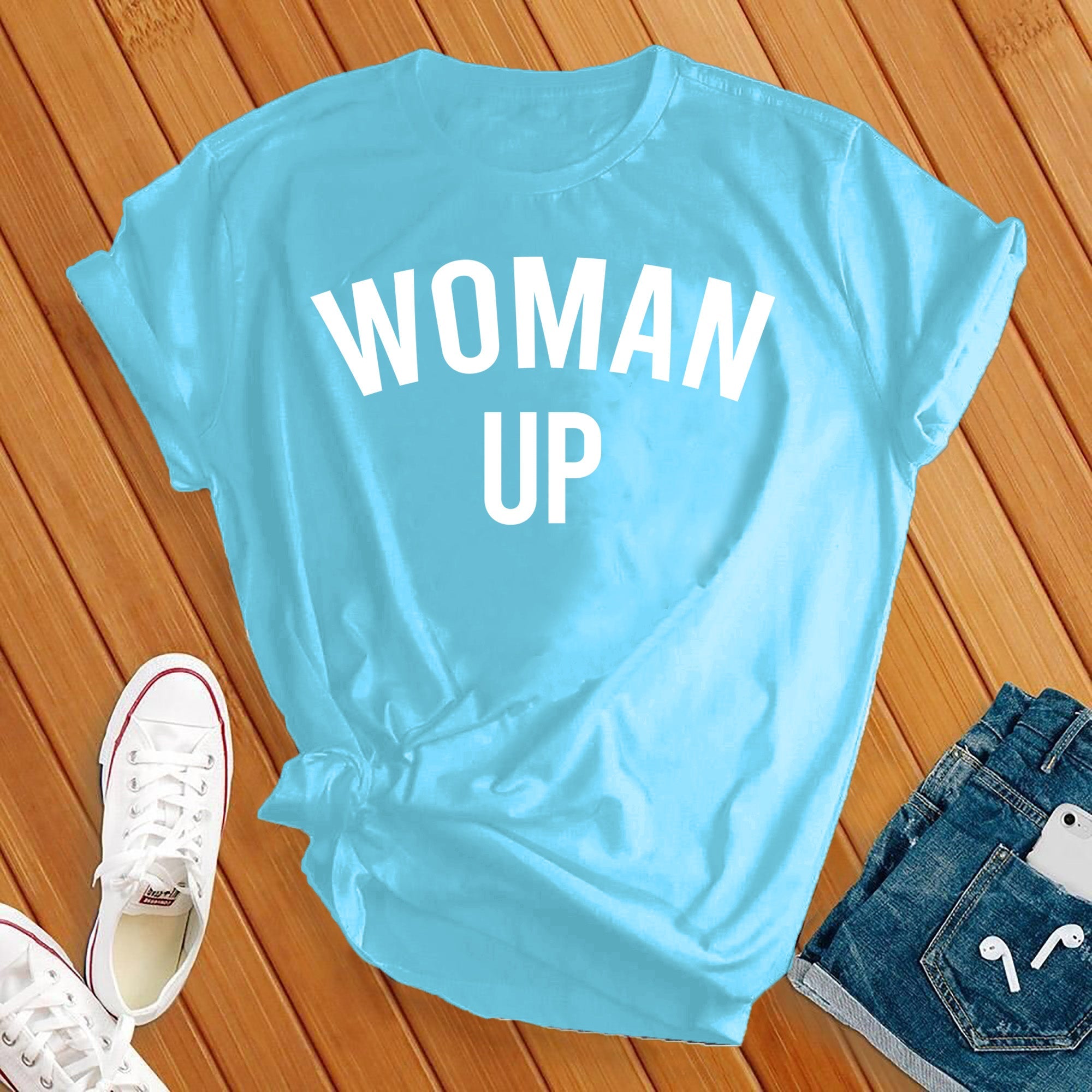 Woman Up White Tee - Love Tees