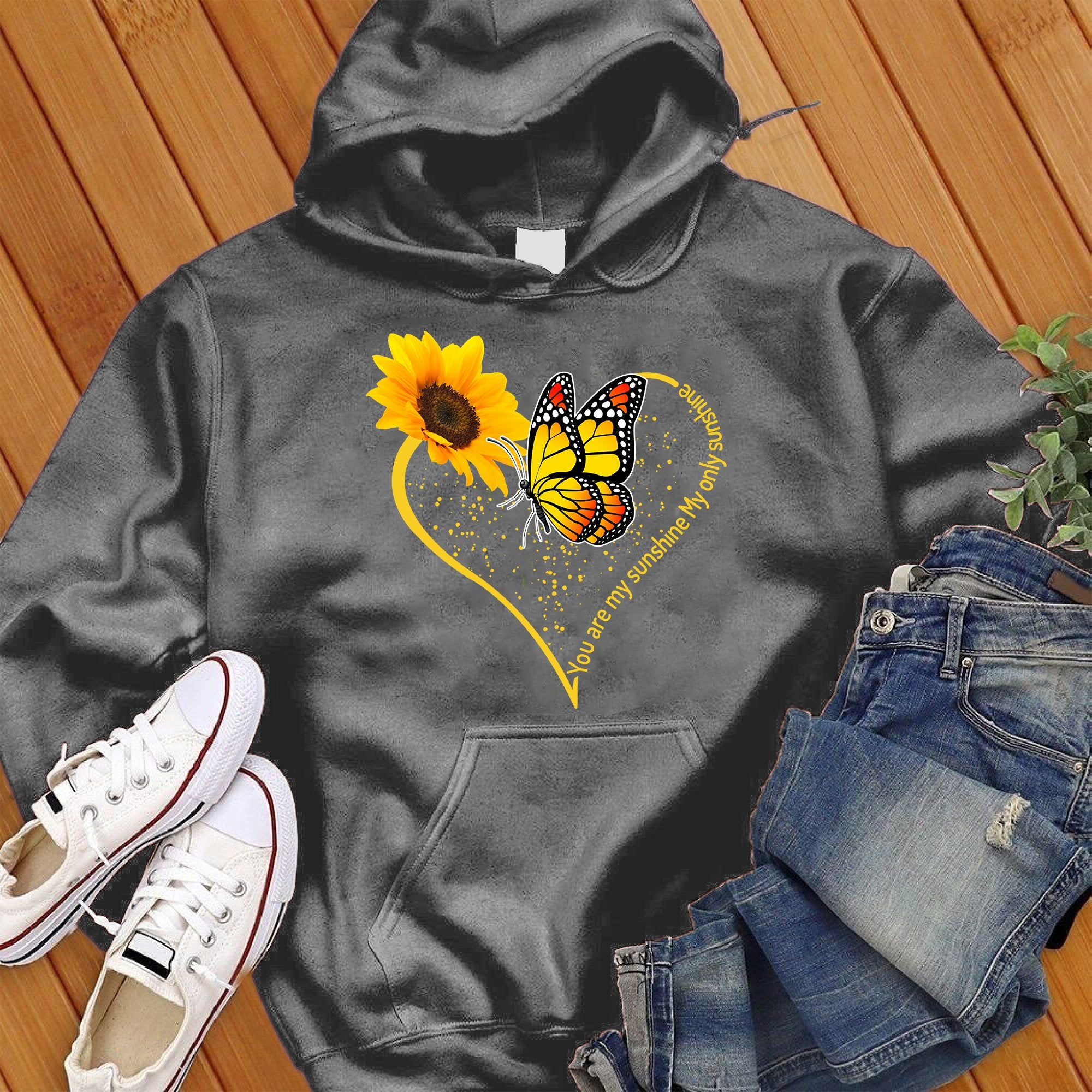 You Are My Sunshine Butterfly Heart Hoodie - Love Tees