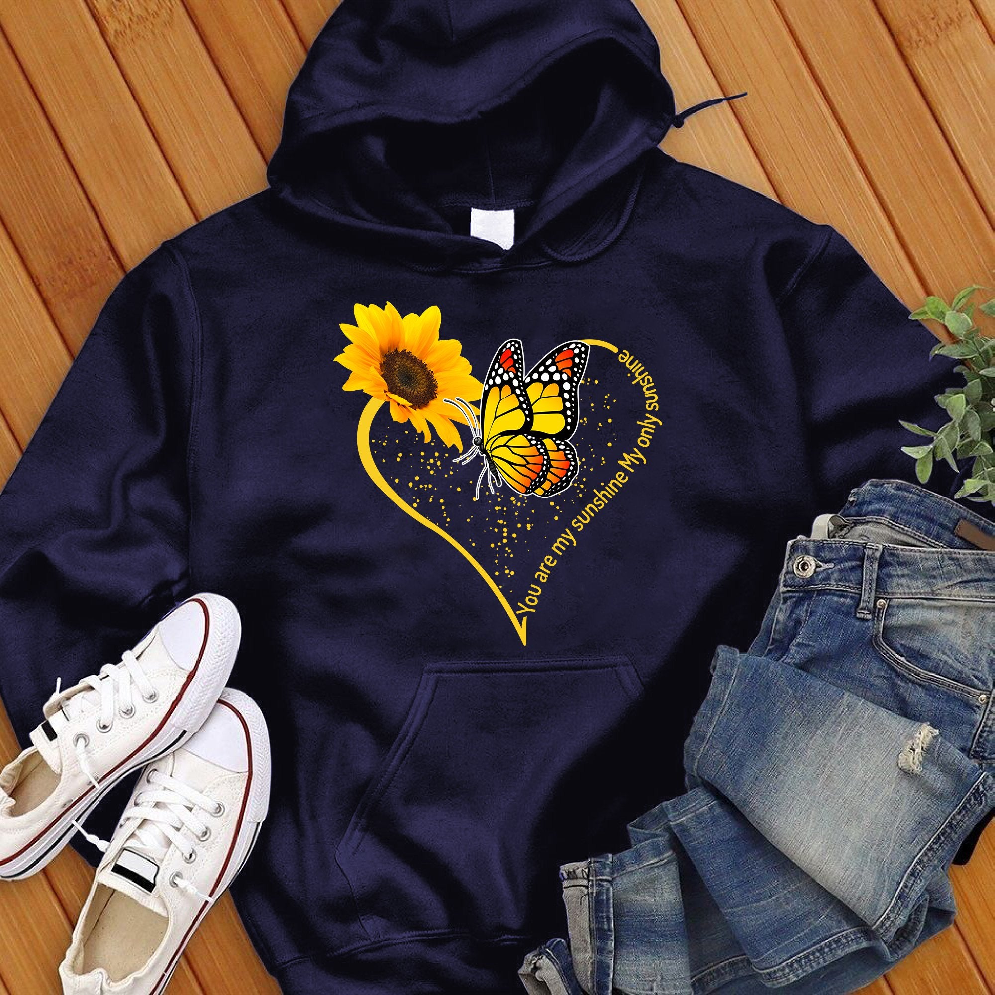 You Are My Sunshine Butterfly Heart Hoodie - Love Tees